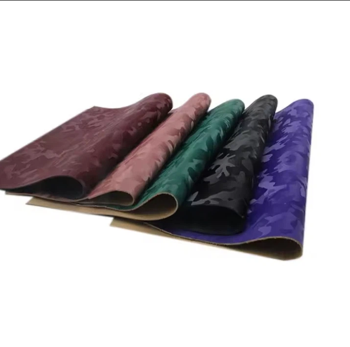 Camouflage Pattern Reflective Pu Leather For Making Shoes And Bags