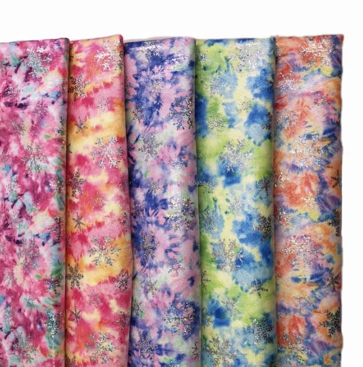 Litríkt blómaprentað snjókornamynstur glansandi gervi leður