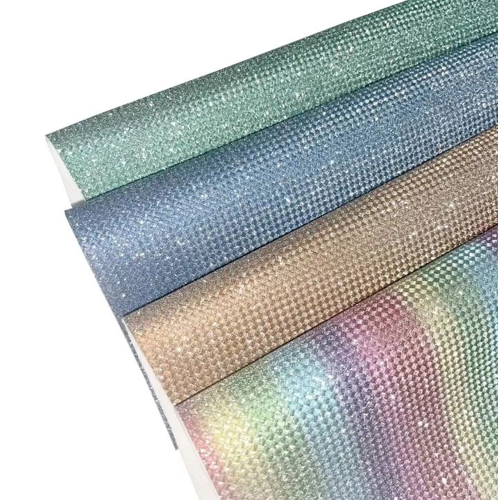 Glansandi Öskubuska Lítil ofin grind Litrík bómullsdúkur eða örtrefjastuðningur gervi leður TPU fyrir skó og töskur