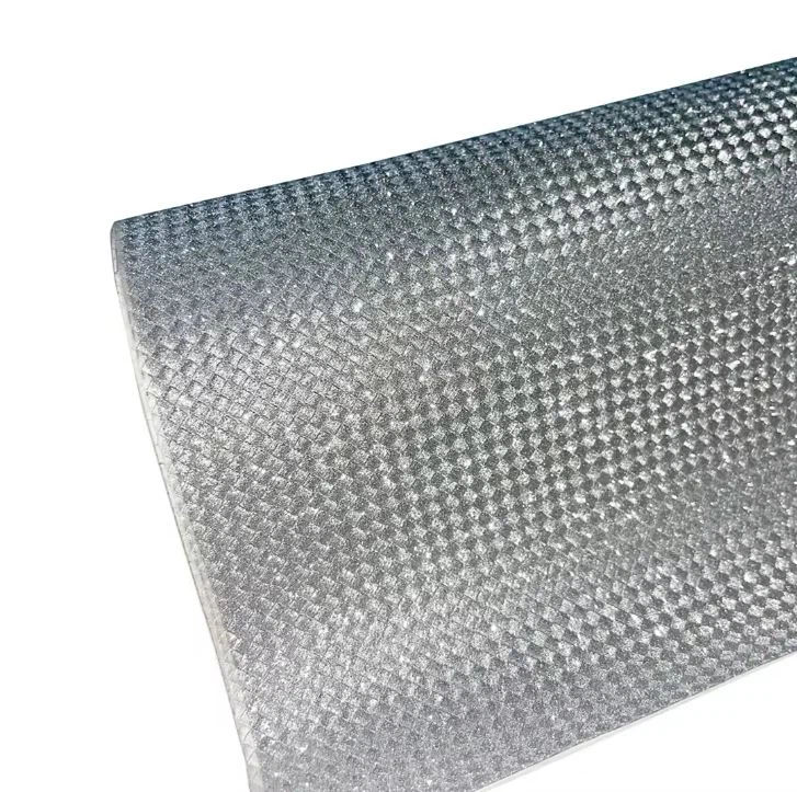 Shiny Cinderella Small Woven Lattice Colorful Cotton Fabric Or Microfiber Backing Artificial Leather TPU For Shoes And Bags