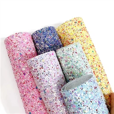 3D Chunky Glitter leðurefni