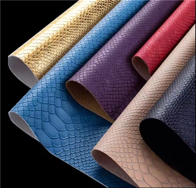 Brasilískt Snake Pattern PVC upphleypt leðurefni