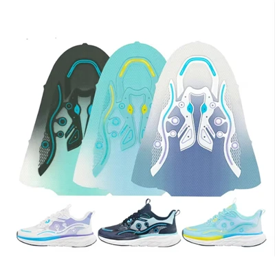 Andar hálfkláraðir íþróttaskór Vamp Shoe Efri 3D efni Skór Efri strigaskór Uppi