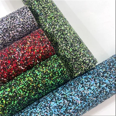 Chunky Glitter Pu Leður