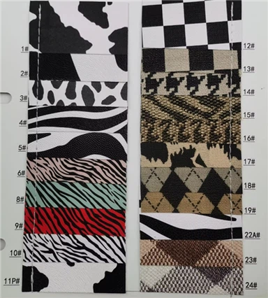 Stafrænt prentmynstur tilbúið PVC leður