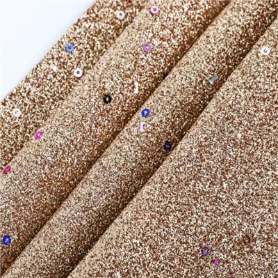 Hot Sale High Performance Elastic Chunky Glitter Glow í dökku gervi leðri fyrir skó