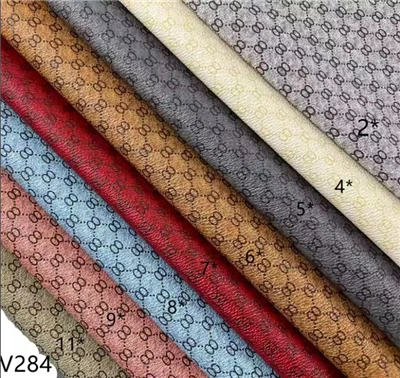 V284 Vefnaður Leður Lúxus Brand Style PVC Leður Efni Fyrir Skór Töskur