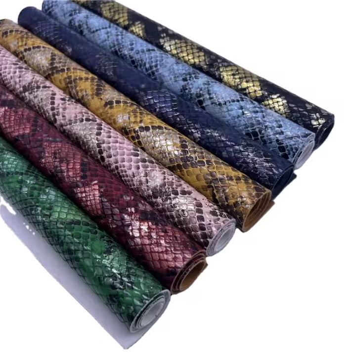 Snake Pattern PU Leður Fyrir Töskur Skór